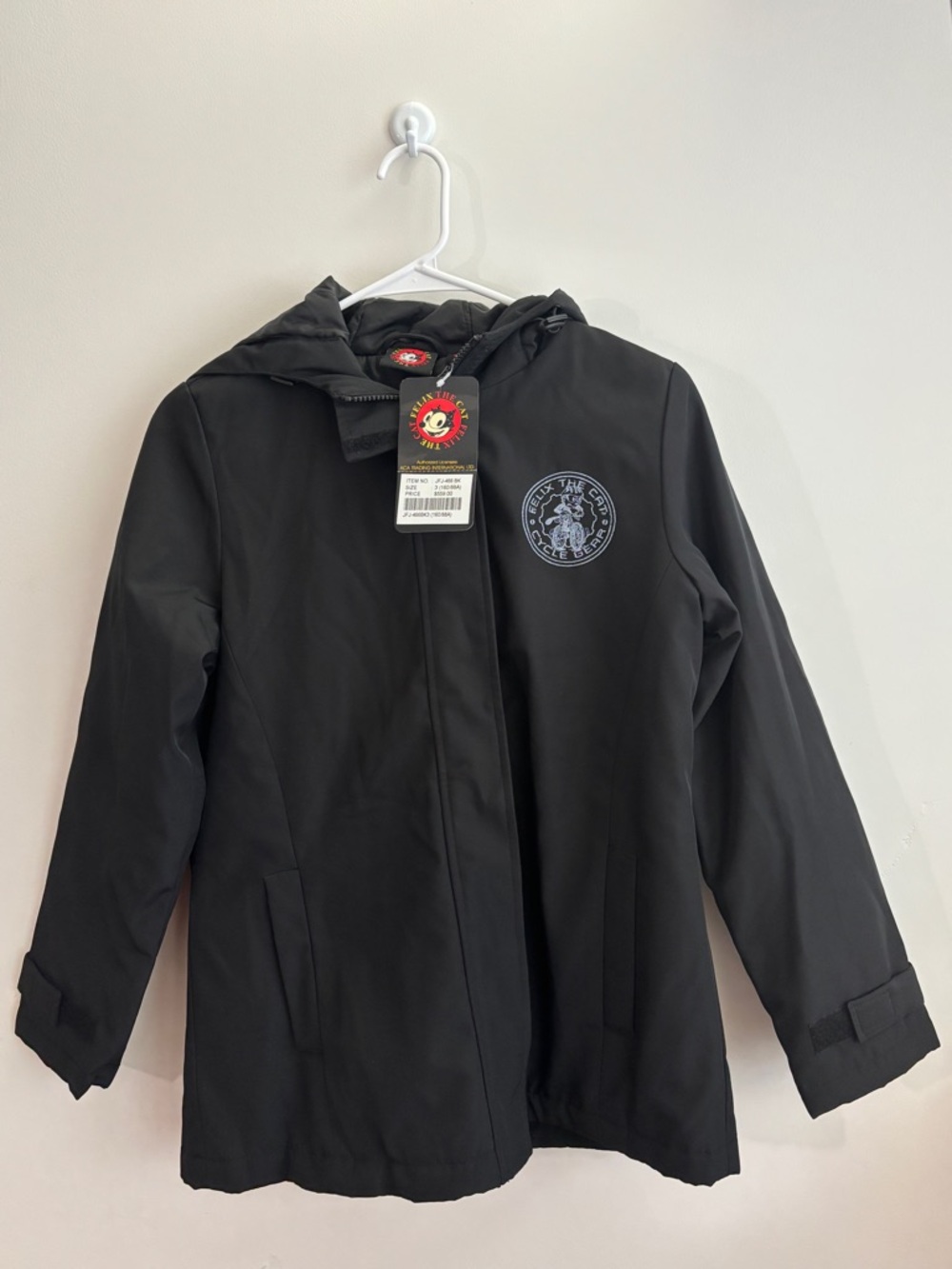 NWT Vintage Felix the Cat Cycle Gear Hooded Jacket (Size 3/Men's S/Women's M)